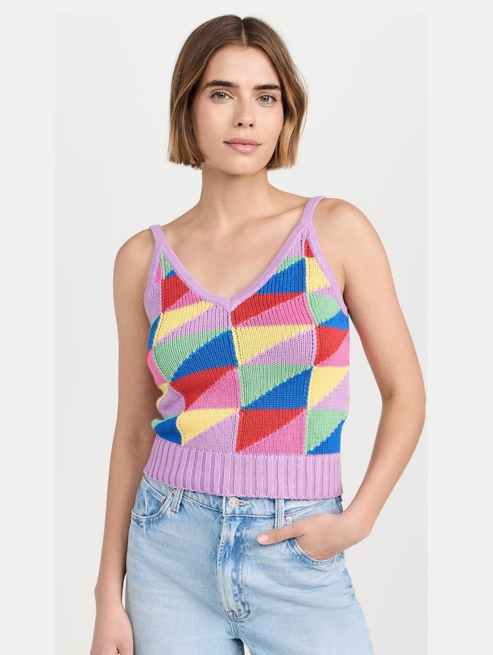 Mother The Band Wagon Knit Tank In Pop Rocks